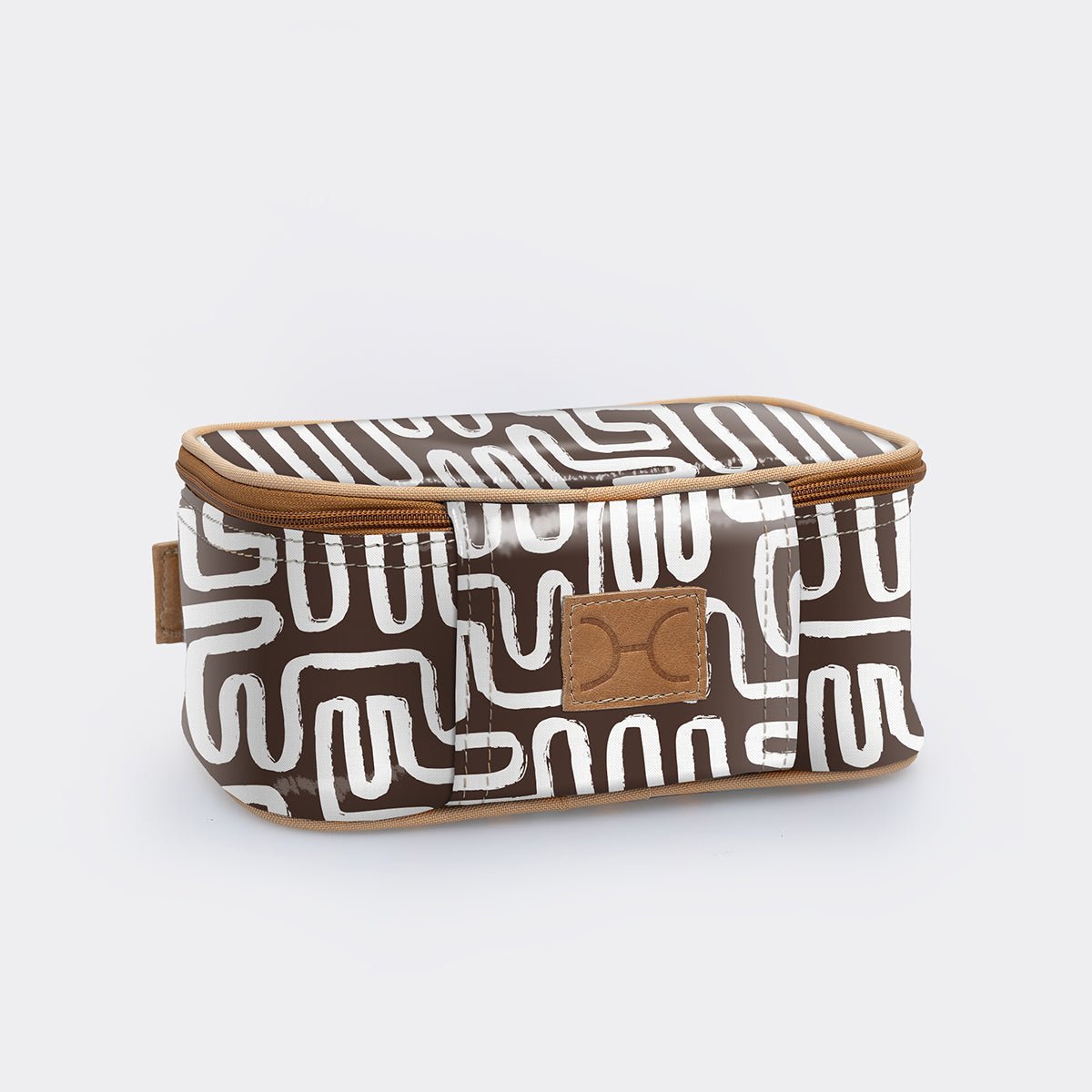 Kids Box Vanity | Laminated Fabric Geo - Black Vanity Fabric by Thandana
