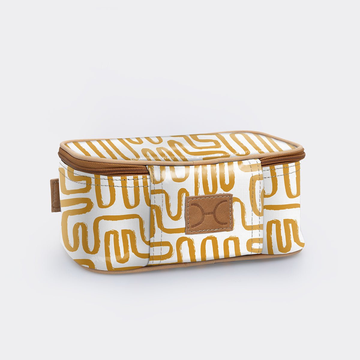 Kids Box Vanity | Laminated Fabric Geo - Sand Vanity Fabric by Thandana