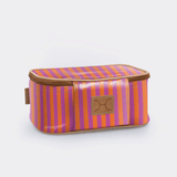 Kids Box Vanity | Laminated Fabric Linear - Preppy Vanity Fabric by Thandana