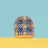 Kids Chubbie Backpack | Laminated Fabric Checker - Jet Kids Backpack by Thandana