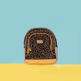 Kids Chubbie Backpack | Laminated Fabric Cheetah - Coffee Kids Backpack by Thandana