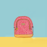 Kids Chubbie Backpack | Laminated Fabric Cheetah - Pink Kids Backpack by Thandana