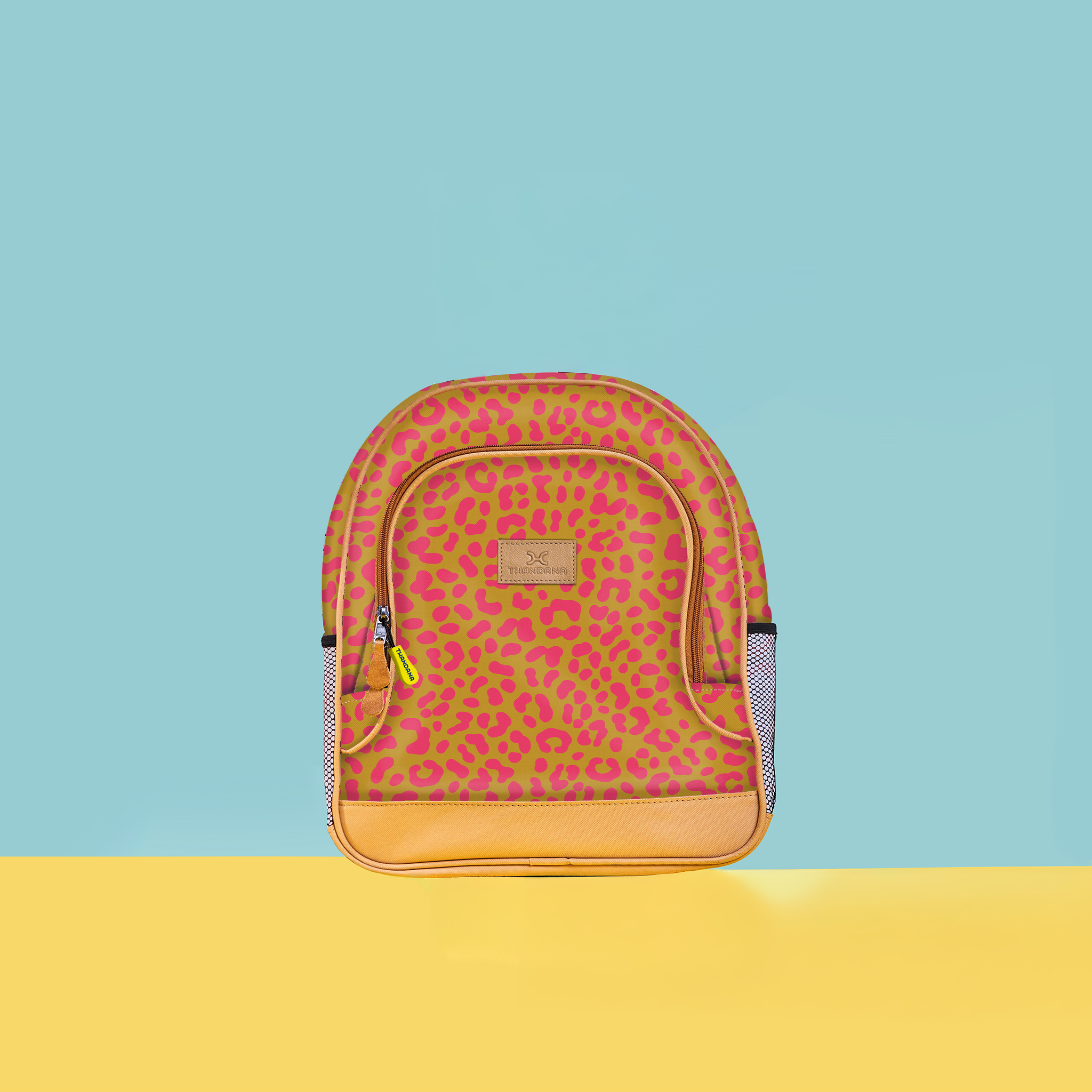 Kids Chubbie Backpack | Laminated Fabric Cheetah - Preppy Kids Backpack by Thandana
