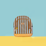 Kids Chubbie Backpack | Laminated Fabric Coastal Stripe - Blue Kids Backpack by Thandana