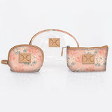 Kids Clear Big Mouth Set | Laminated Fabric Crazy Daisy - Blush Vanity Fabric by Thandana