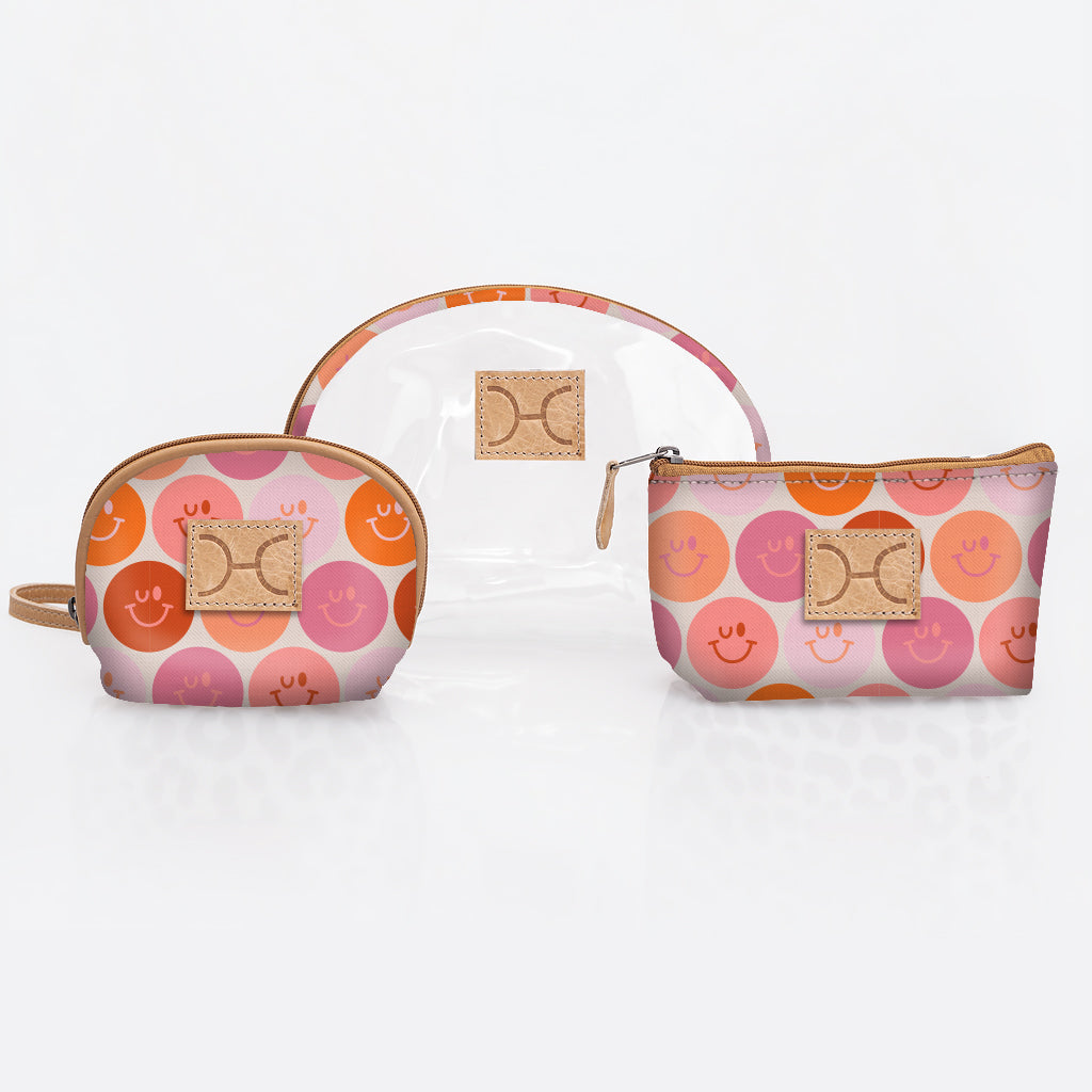 Kids Clear Big Mouth Set | Laminated Fabric Smiley - Blush Vanity Fabric by Thandana