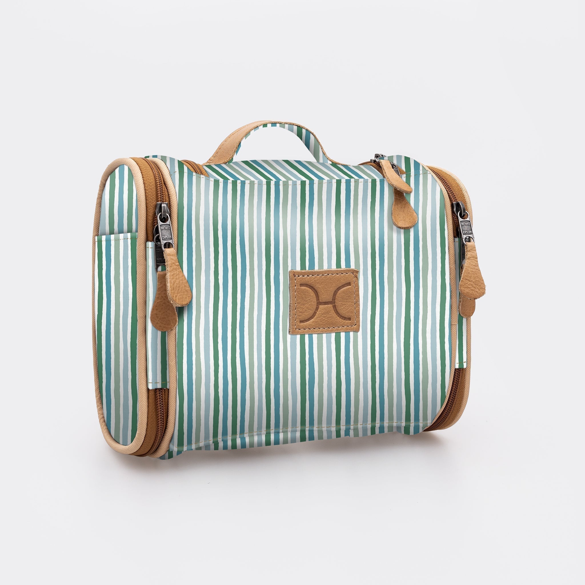 Kids Compact Travel Vanity | Laminated Fabric with Genuine Leather Vanity Fabric by Thandana