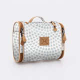 Kids Compact Travel Vanity | Laminated Fabric with Genuine Leather Scale Away with me - Moonstruck Vanity Fabric