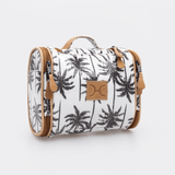 Kids Compact Travel Vanity | Laminated Fabric with Genuine Leather Palm - Neutral Vanity Fabric by Thandana