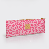 Kids Doodle Pencil Pouch | Laminated Fabric Cheetah -pink Pencil Case by Thandana