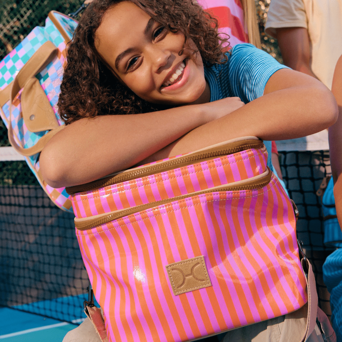 Kids Double Decker Cooler | Laminated Fabric with Genuine Leather Double Decker Cooler Bag by Thandana