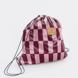 Kids Drawstring | Fabric Bag Checkmate - Cherry Kids Backpack by Thandana