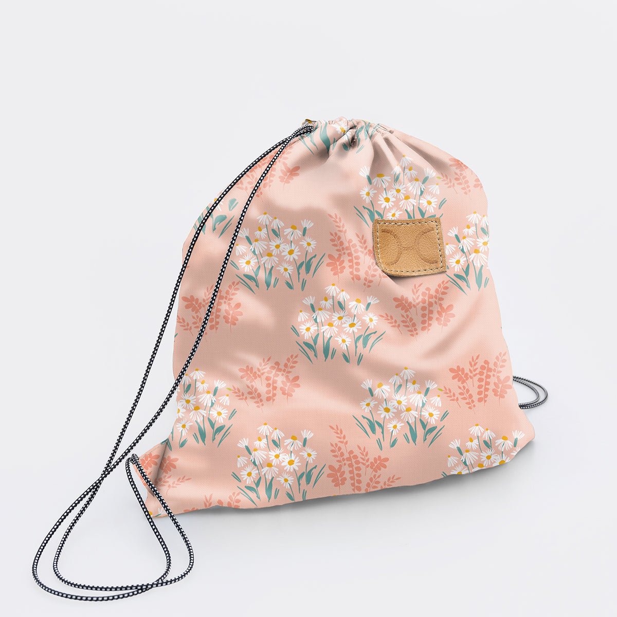 Kids Drawstring | Fabric Bag Crazy Daisy - Blush Kids Backpack by Thandana