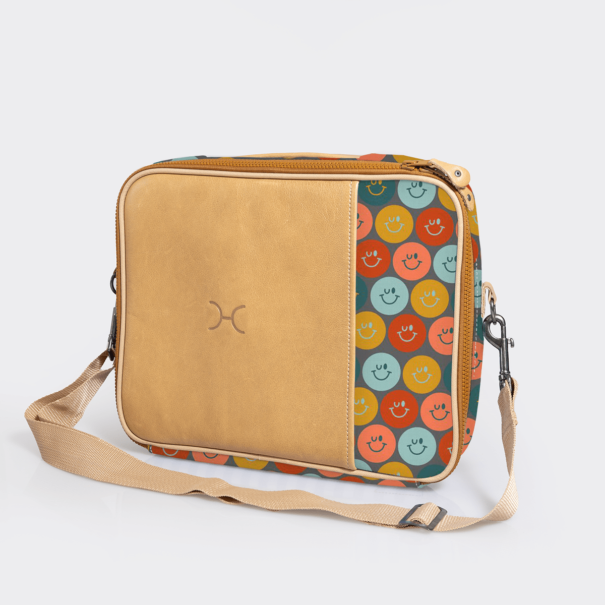 Kids Essential Laptop Bag 13’ | Laminated Fabric with Genuine Leather Laptop Fabric Bag by Thandana