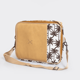 Kids Essential Laptop Bag 13’ | Laminated Fabric with Genuine Leather Palm - Neutral / Chunky Zip Laptop Fabric Bag