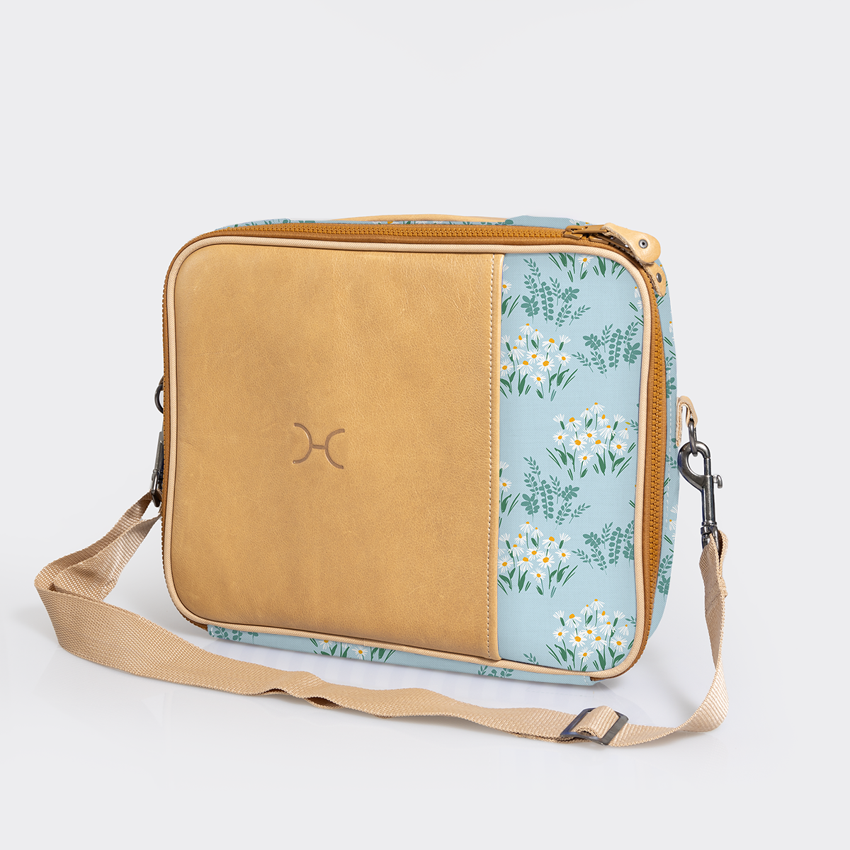 Kids Essential Laptop Bag 13’ | Laminated Fabric with Genuine Leather Laptop Fabric Bag by Thandana