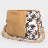 Kids Essential Laptop Bag 15’ | Laminated Fabric with Genuine Leather Palm - Neutral Laptop Fabric Bag by Thandana