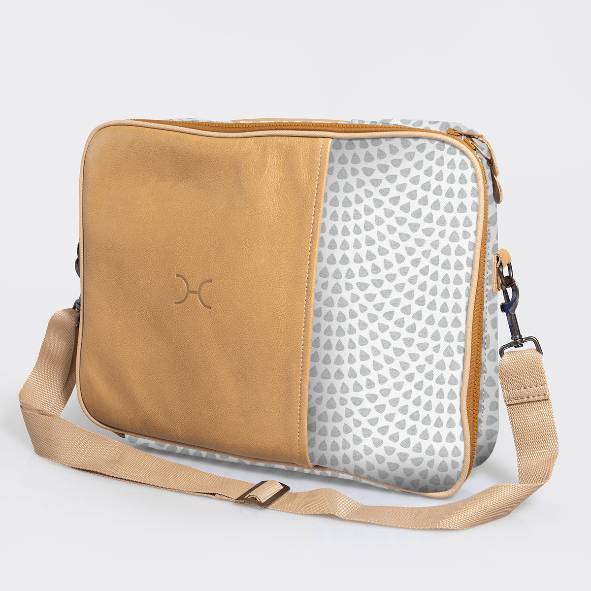 Kids Essential Laptop Bag 15’ | Laminated Fabric with Genuine Leather Scale Away with me - Moonstruck Laptop Fabric Bag