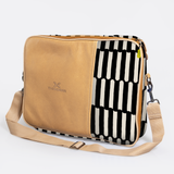 Kids Essential Laptop Bag 15’ | Laminated Fabric with Genuine Leather Indie - Pitch Laptop Fabric Bag by Thandana
