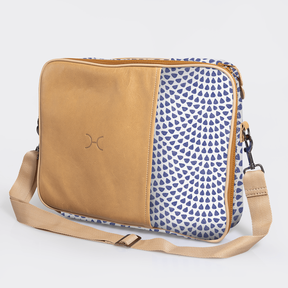Kids Essential Laptop Bag 15’ | Laminated Fabric with Genuine Leather Scale Away with me - Dazzling Blue Laptop Fabric