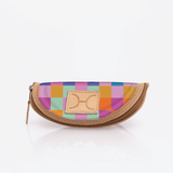 Kids Glasses Case | Laminated Fabric Checker - Preppy / Chunky Zip Glasses Case by Thandana