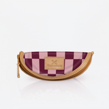 Kids Glasses Case | Laminated Fabric Checkmate - Cherry / Chunky Zip Glasses Case by Thandana