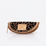 Kids Glasses Case | Laminated Fabric Cheetah - Coffee / Chunky Zip Glasses Case by Thandana