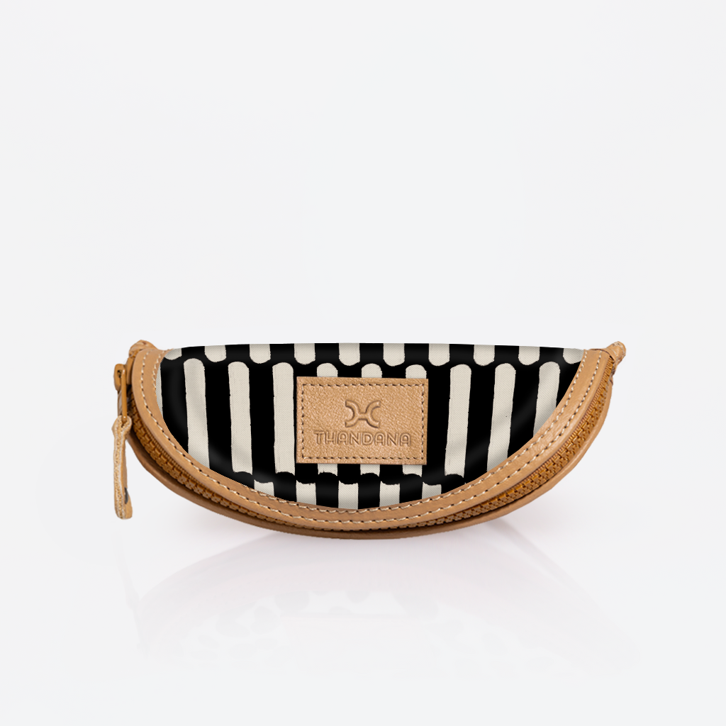 Kids Glasses Case | Laminated Fabric Indie - Pitch / Chunky Zip Glasses Case by Thandana