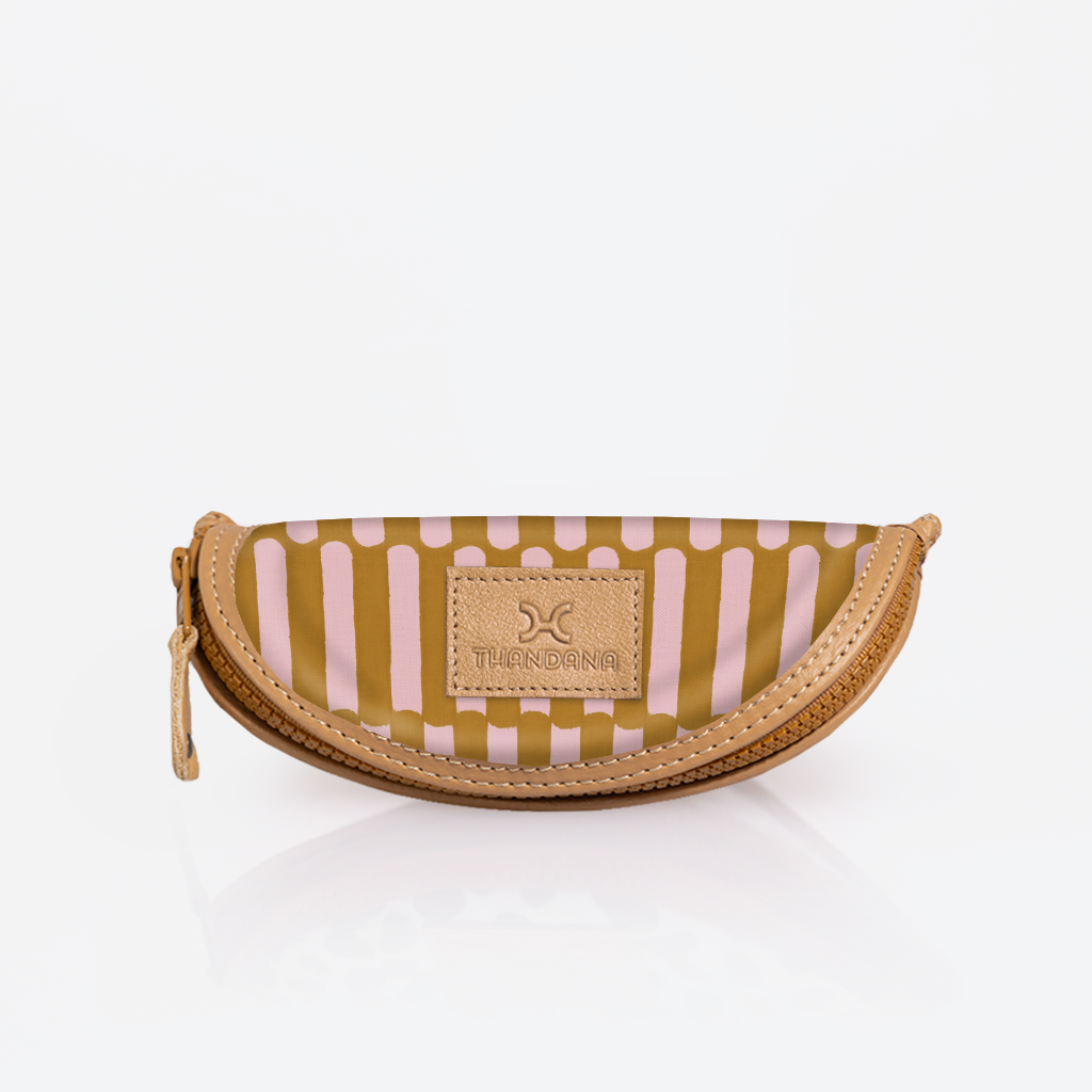 Kids Glasses Case | Laminated Fabric Indie - Sunset / Chunky Zip Glasses Case by Thandana