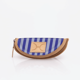 Kids Glasses Case | Laminated Fabric Linear - Jet / Chunky Zip Glasses Case by Thandana