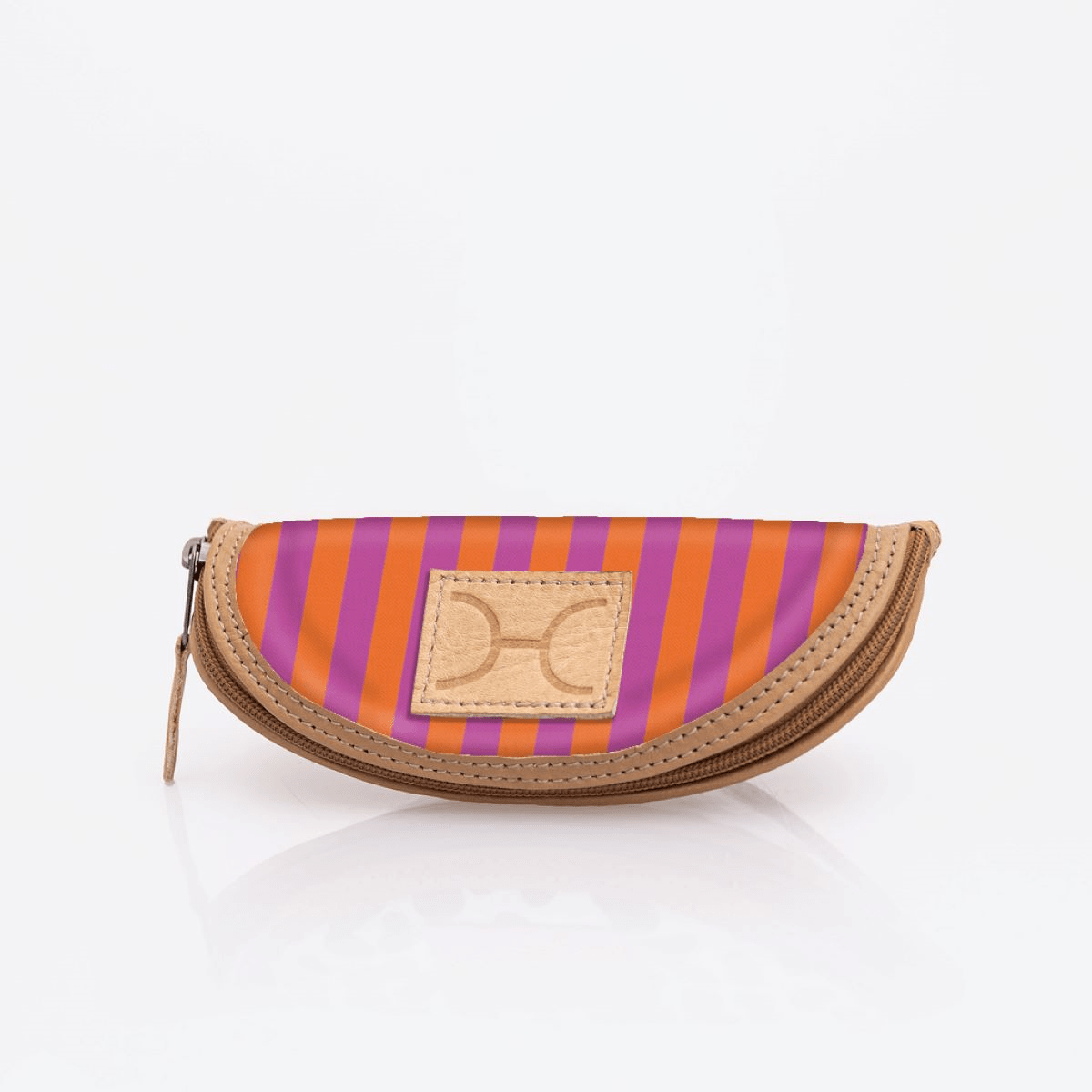 Kids Glasses Case | Laminated Fabric Linear - Preppy / Chunky Zip Glasses Case by Thandana