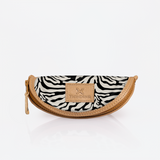 Kids Glasses Case | Laminated Fabric Nomad Stripe - Pitch / Chunky Zip Glasses Case by Thandana