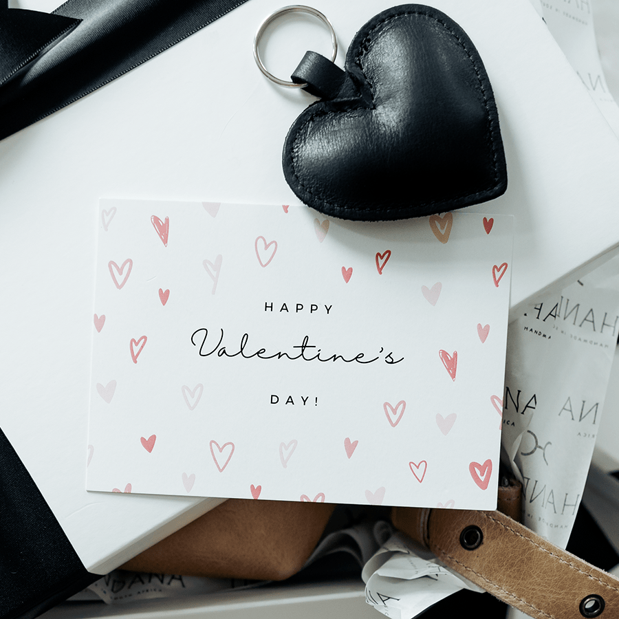 Kids Heart Leather Key Ring - Thandana UK