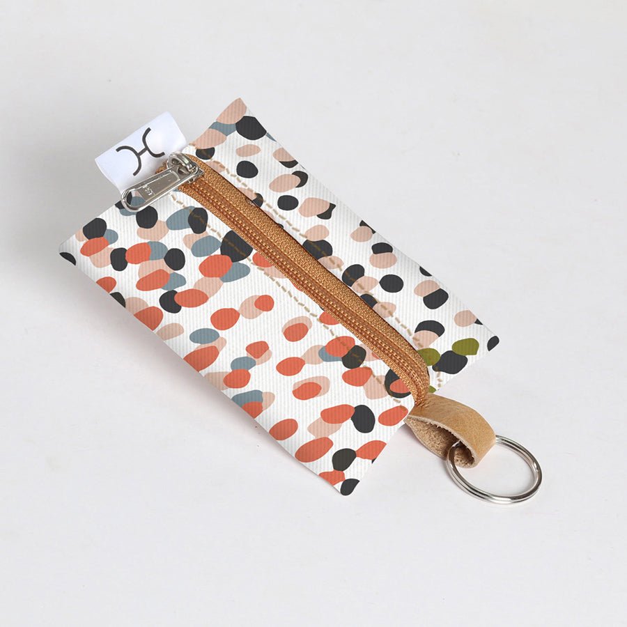 Kids Key Ring | Laminated Fabric Confetti - All About / Chunky Zip Key Ring by Thandana