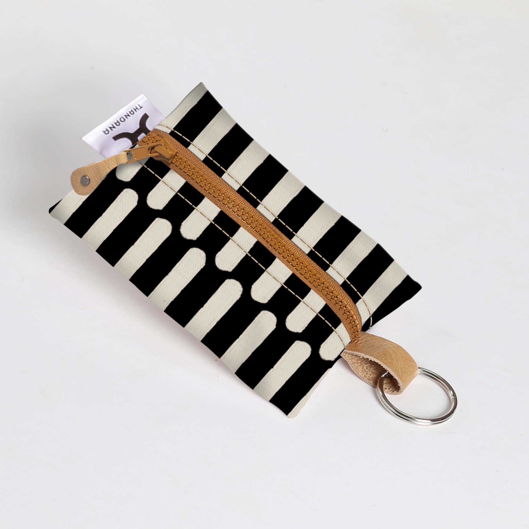 Kids Key Ring | Laminated Fabric Indie - Pitch / Chunky Zip Key Ring by Thandana