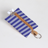 Kids Key Ring | Laminated Fabric Linear - Jet / Chunky Zip Key Ring by Thandana