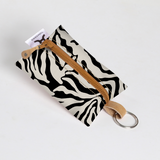 Kids Key Ring | Laminated Fabric Nomad Stripe - Pitch / Chunky Zip Key Ring by Thandana