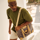 Kids Laptop Bag 15’ | Laminated Fabric with Genuine Leather Laptop Fabric Bag by Thandana
