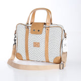 Kids Laptop Bag 15’ | Laminated Fabric with Genuine Leather Scale Away with me - Moonstruck Laptop Fabric Bag