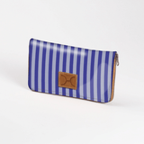 Kids Large Purse | Laminated Fabric with Genuine Leather Linear - Jet / Chunky Zip Ladies Large Wallet Fabric