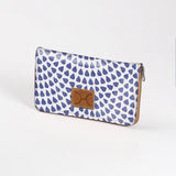 Kids Large Purse | Laminated Fabric with Genuine Leather Scale Away with me - Dazzling Blue / Chunky Zip Ladies Large