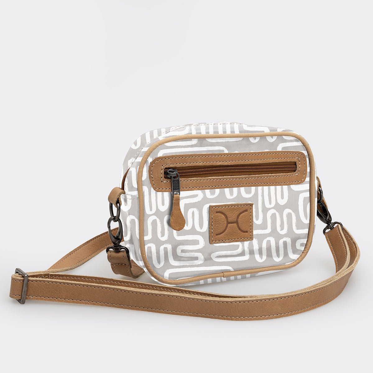 Kids Lipstick Bag | Laminated Fabric with Genuine Leather Geo - Moonstruck Lipstick Bag by Thandana