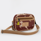 Kids Lipstick Bag | Laminated Fabric with Genuine Leather Midnight Pony - Cherry Lipstick Bag by Thandana