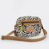 Kids Lipstick Bag | Laminated Fabric with Genuine Leather Nomad Stripe - Pitch Lipstick Bag by Thandana