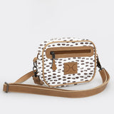 Kids Lipstick Bag | Laminated Fabric with Genuine Leather Seeds - White Lipstick Bag by Thandana