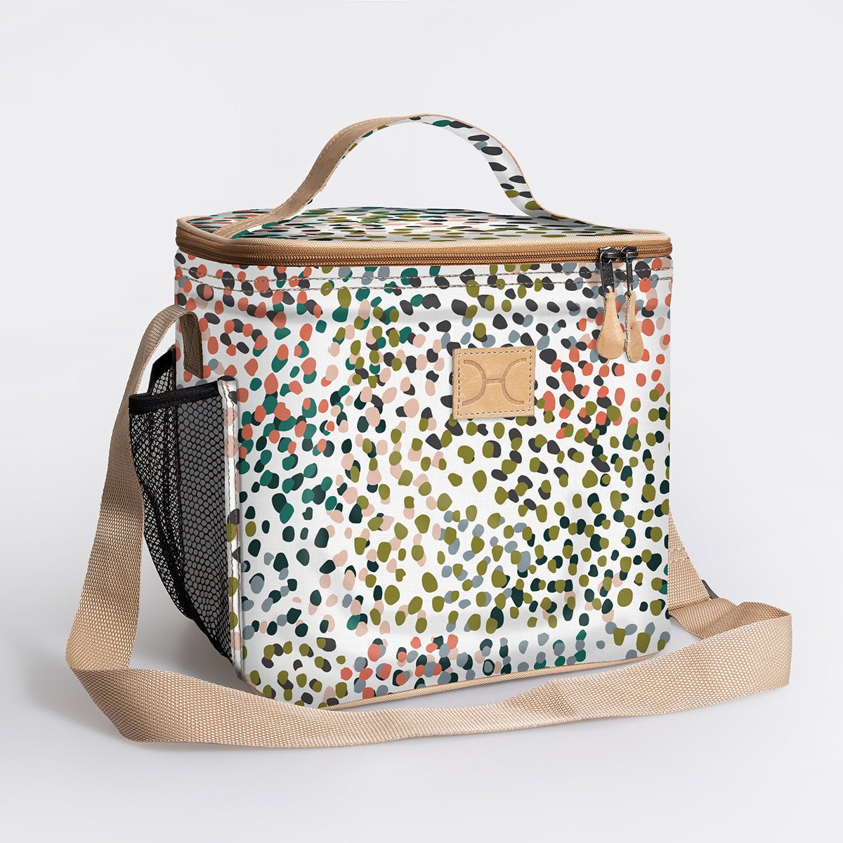 Kids Lunch Box Cooler | Laminated Fabric with Genuine Leather Confetti - All About Caddy Cooler by Thandana