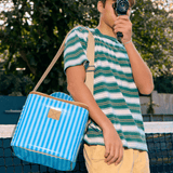 Kids Lunch Box Cooler | Laminated Fabric with Genuine Leather Caddy Cooler by Thandana