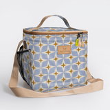 Kids Lunch Box Cooler | Laminated Fabric with Genuine Leather Nova - Mist Caddy Cooler by Thandana