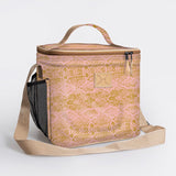 Kids Lunch Box Cooler | Laminated Fabric with Genuine Leather Python - Bloom Caddy Cooler by Thandana