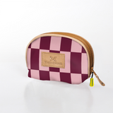 Kids Makeup Bag | Laminated Fabric Checkmate - Cherry Make Up Fabric Bag by Thandana